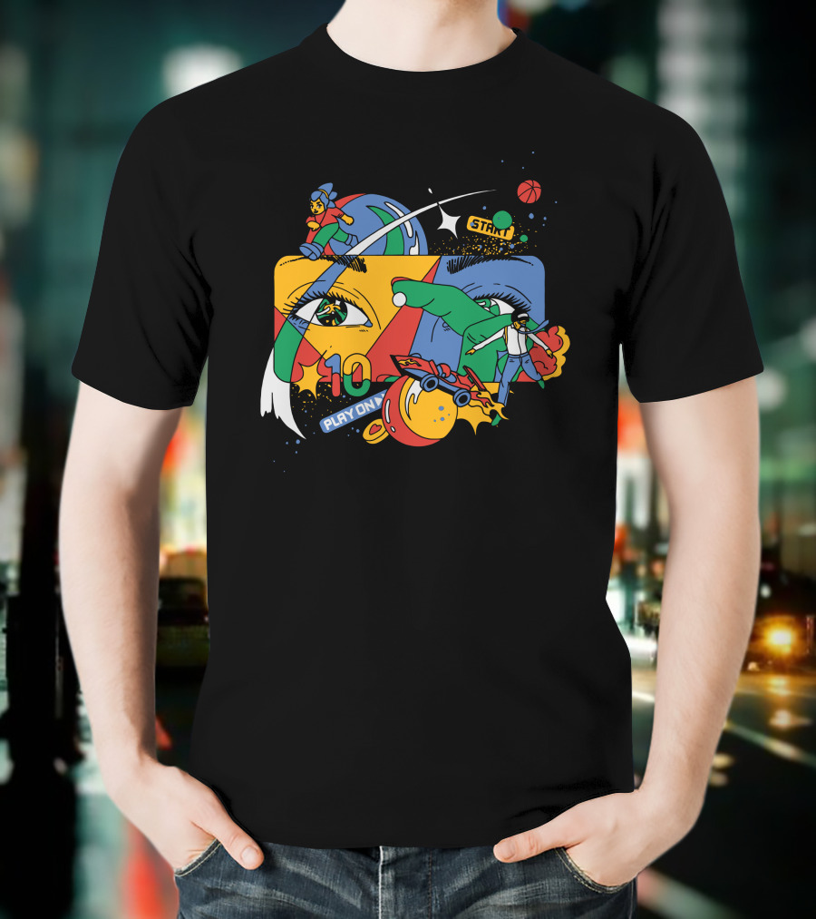 Claim A Google Play On 10 Start T-Shirt