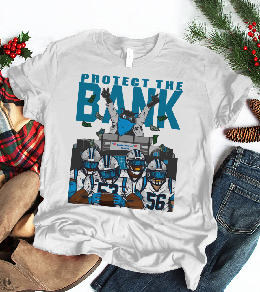 PROTECT THE BANK Bank Of America Stadium Football Team Gear T-Shirt