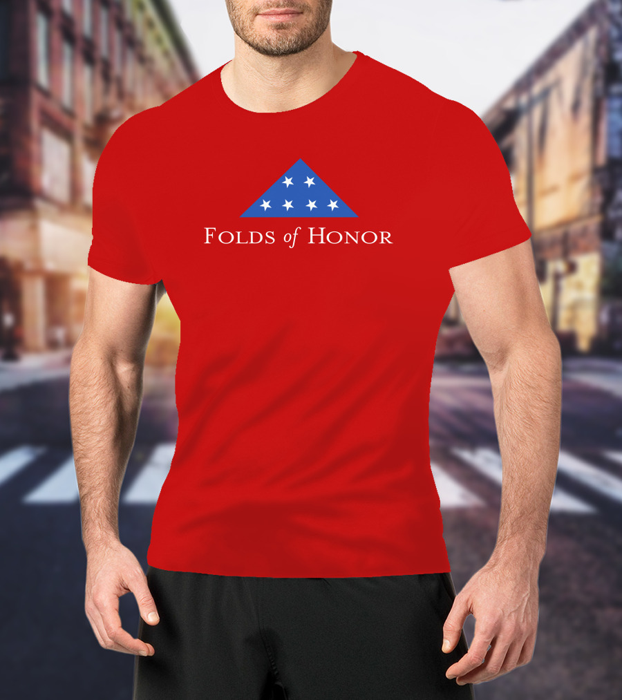 Dan Bongino Folds Of Honor Stars Triangle Blue T-Shirt