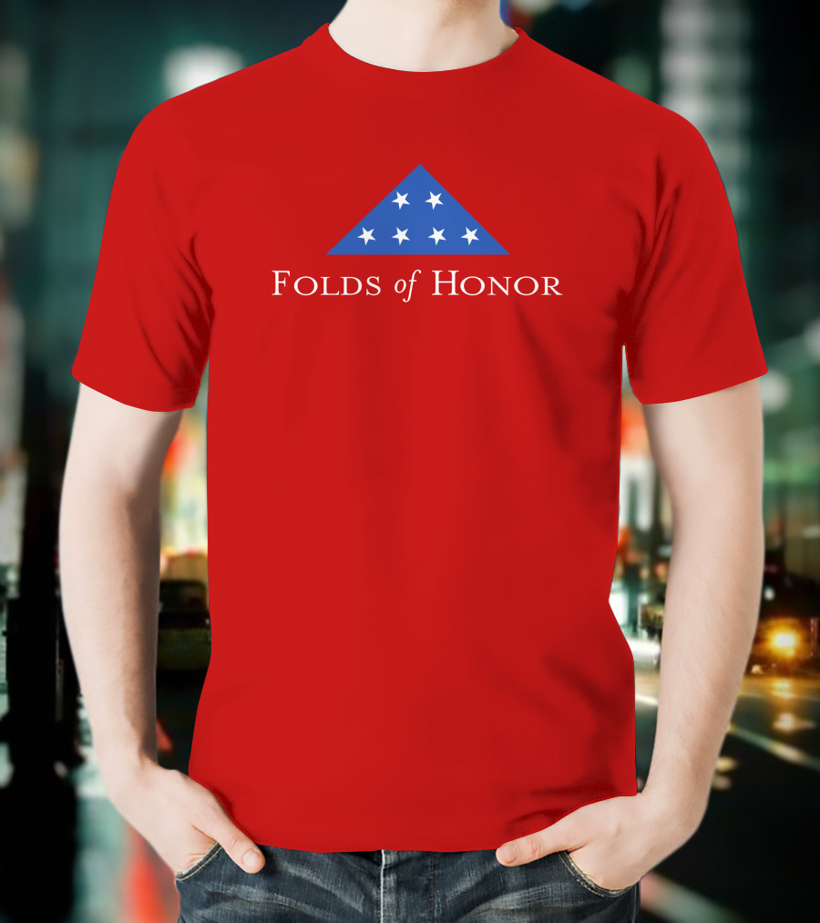Dan Bongino Folds Of Honor Stars Triangle Blue T-Shirt
