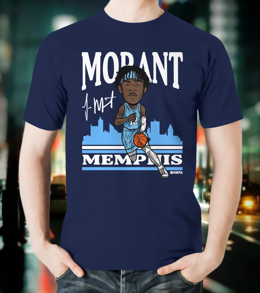 Morant Memphis Basketball Skyline NBPA T-Shirt