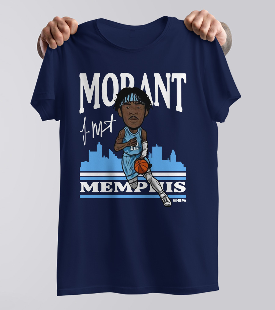 Morant Memphis Basketball Skyline NBPA T-Shirt