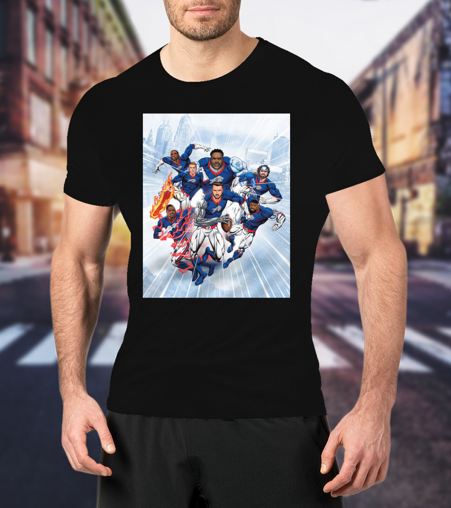 Buffalo Bills Super Hero Team Comic T-Shirt