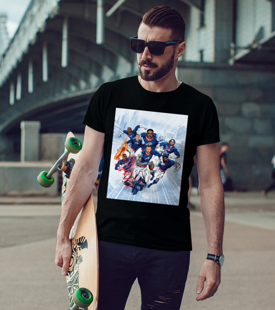 Buffalo Bills Super Hero Team Comic T-Shirt