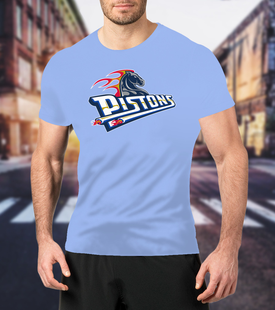 Pistons Horse Flames T-Shirt