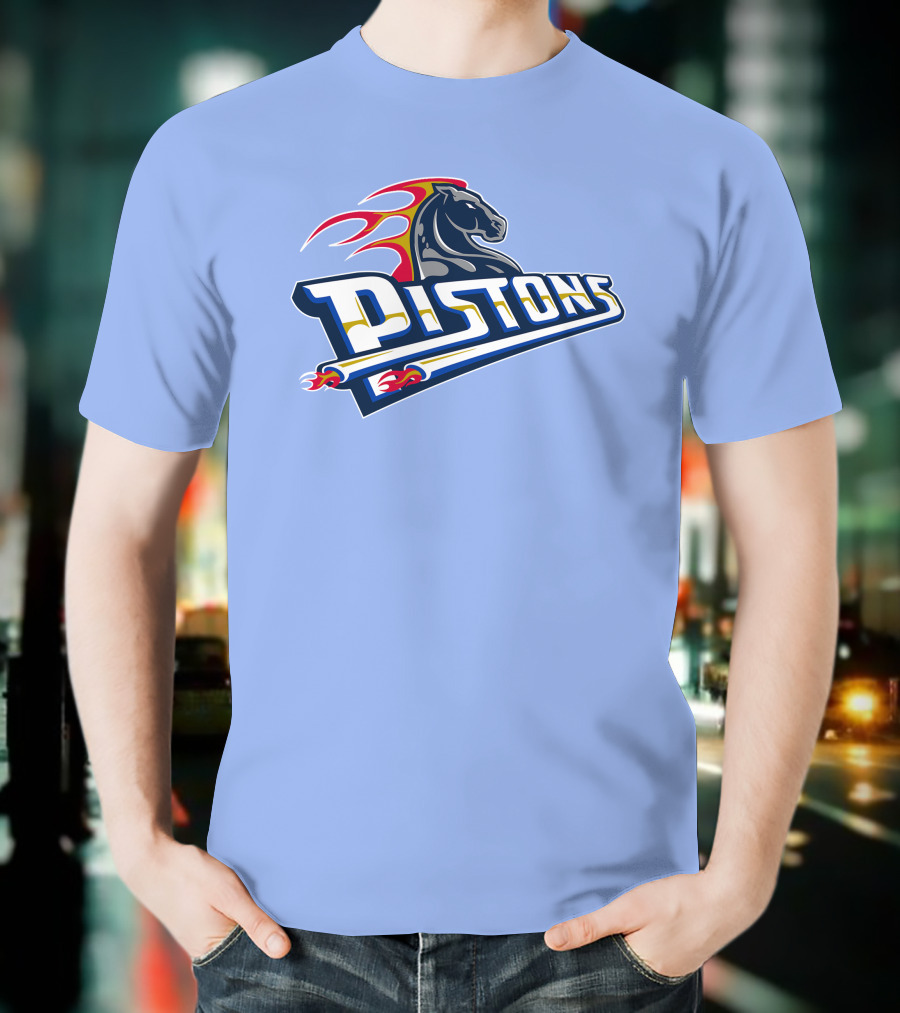 Pistons Horse Flames T-Shirt