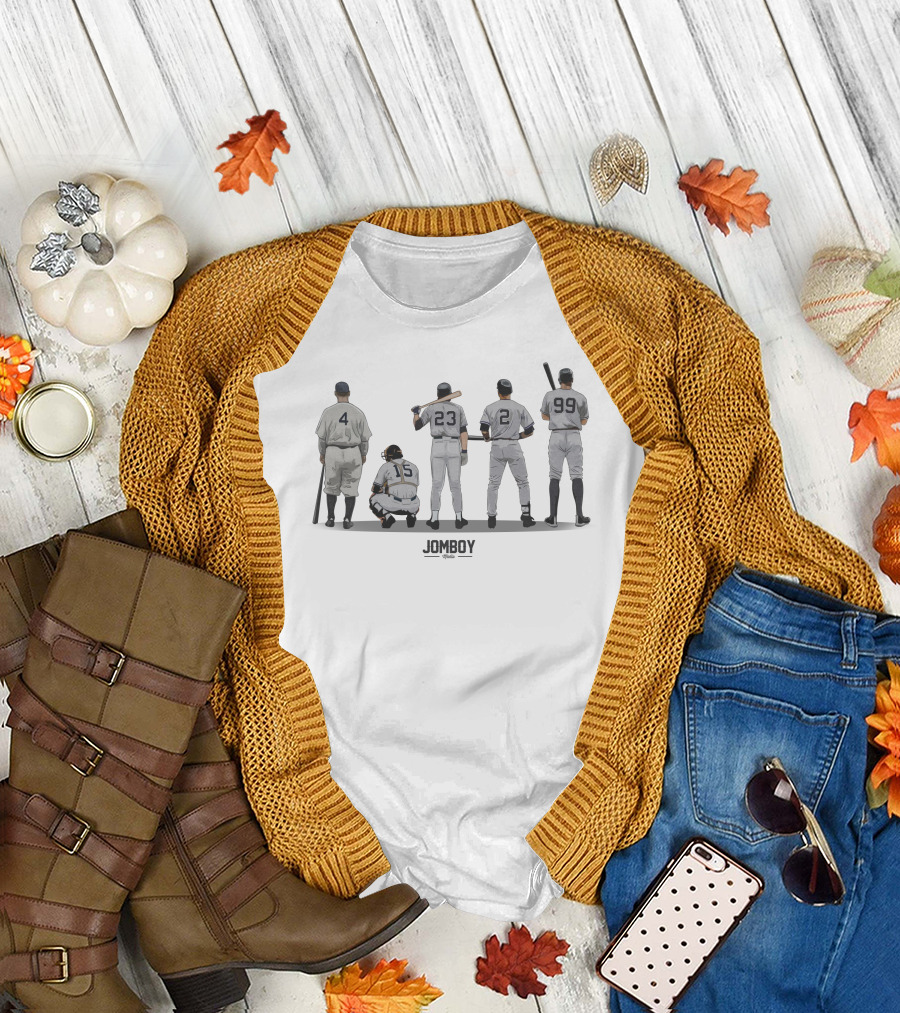 Jomboy Captains Baseball Legends Numbers 4 15 23 2 99 T-Shirt