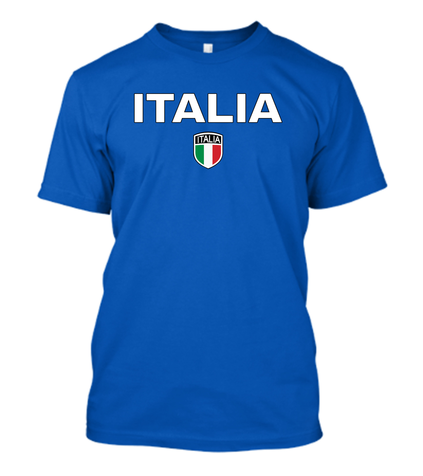 Rubi Rose Wearing Italia Italy Football Crest Blue T-Shirt