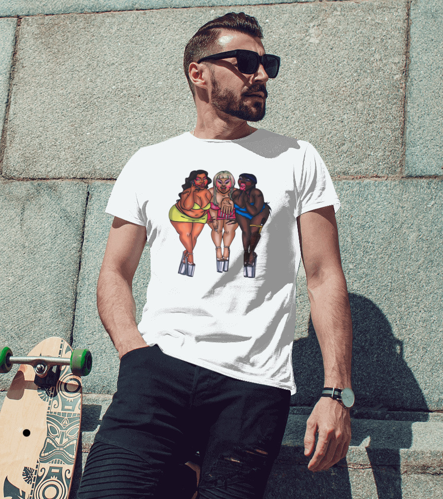 Sizedthebrand Bold Characters Trio Sized For Life T-Shirt