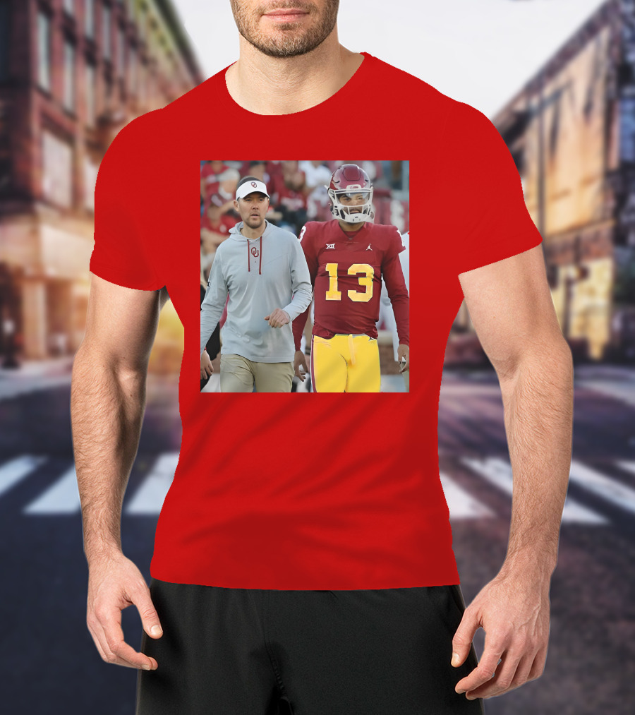 Caleb Williams And Spencer Rattler Oklahoma Football Showdown T-Shirt