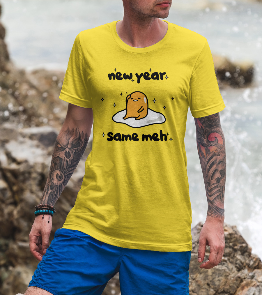 Gudetama New Year Same Meh Egg Character T-Shirt