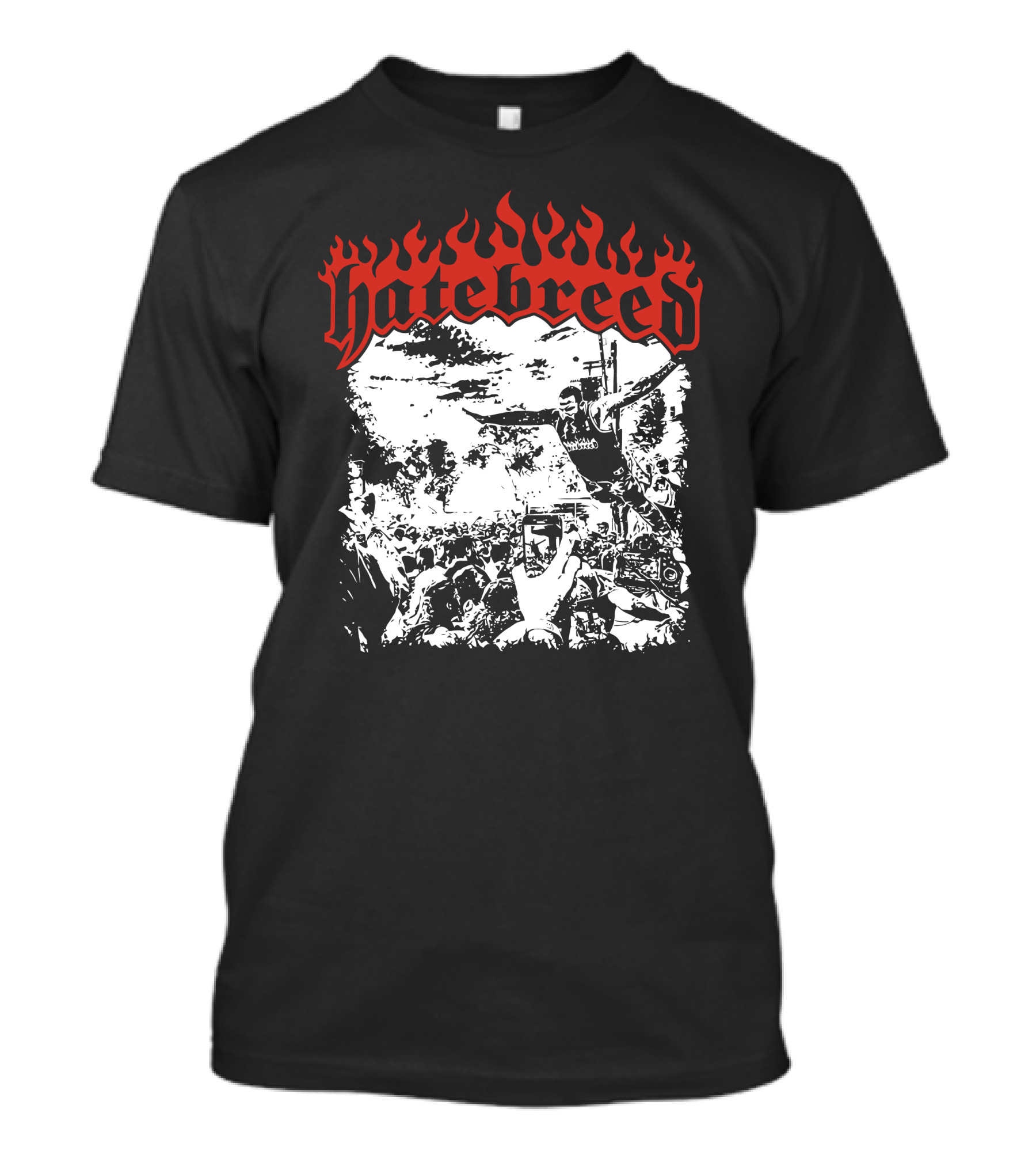 Hatebreed Flaming Logo Brody Dive Concert Crowd Scene T-Shirt