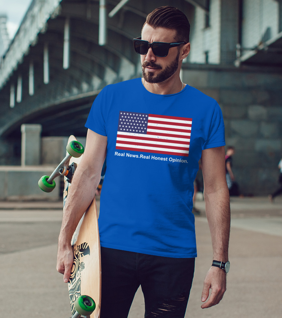 Real News Real Honest Opinion American Flag T-Shirt