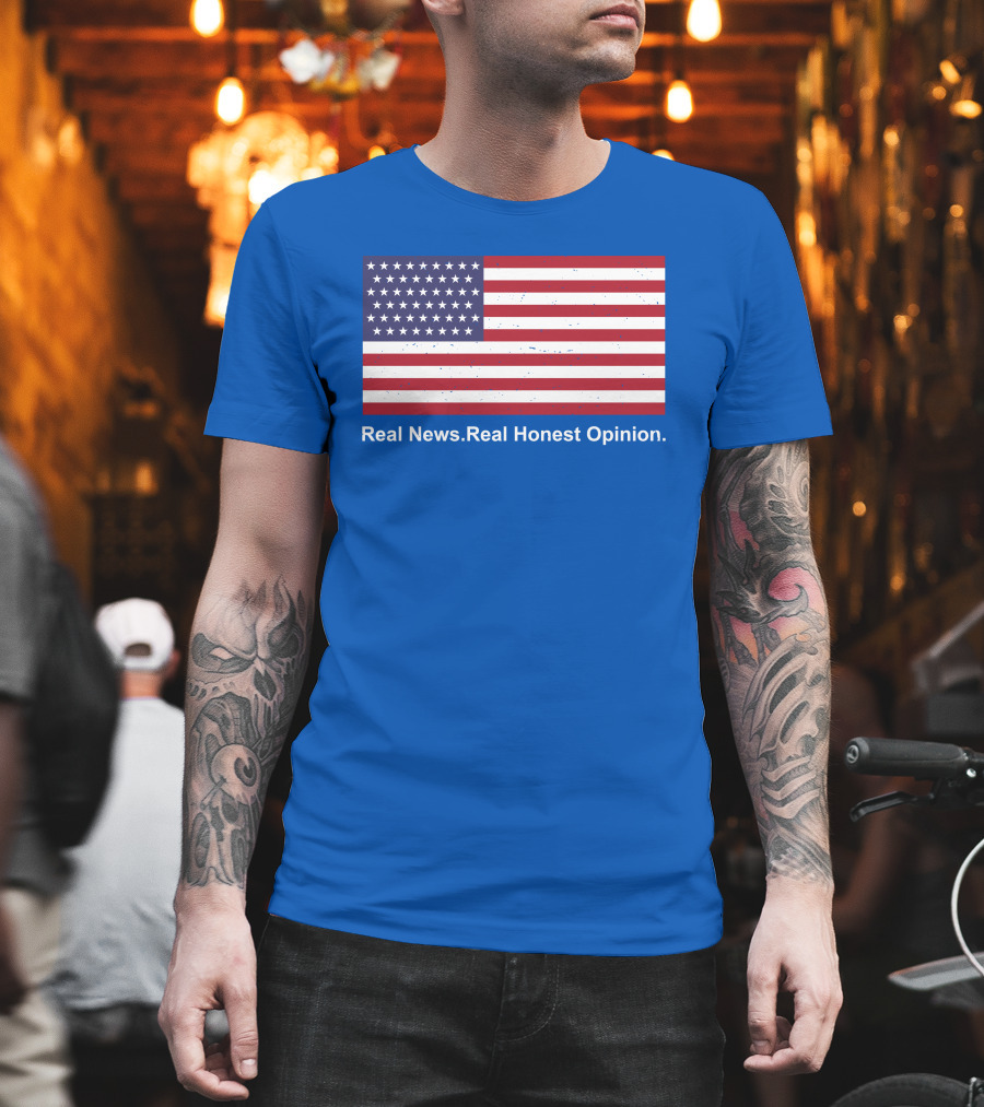 Real News Real Honest Opinion American Flag T-Shirt