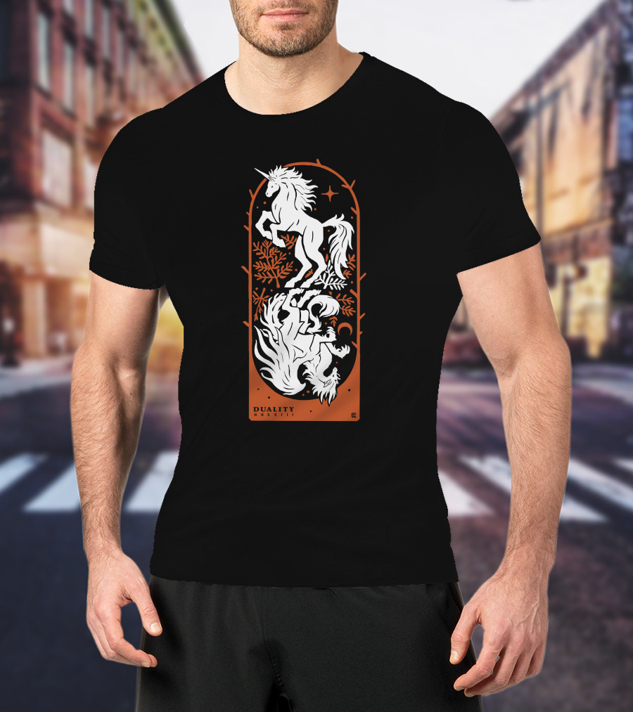 Duality Unicorn And Dragon Mystic T-Shirt