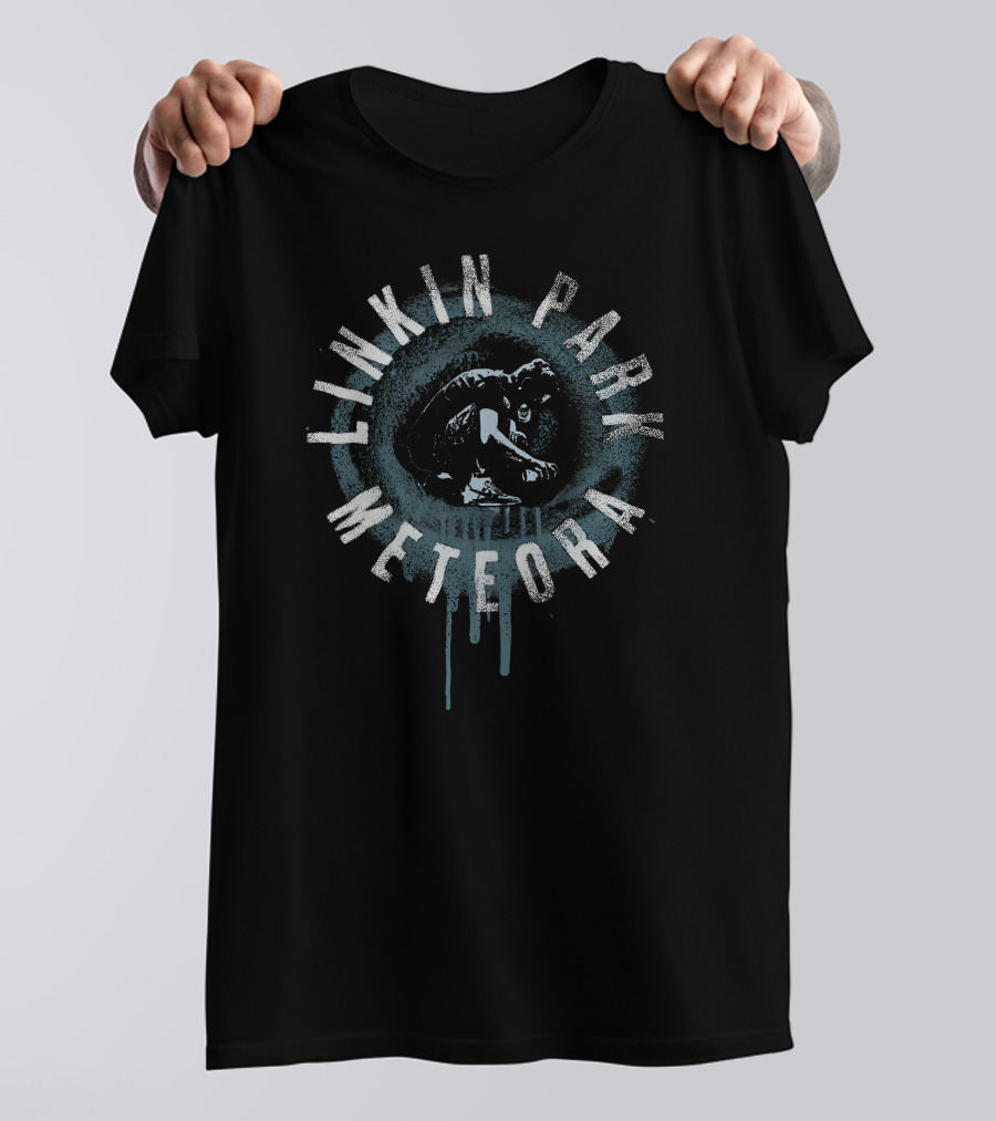 Linkin Park Meteora Grunge Artwork With Central Figure T-Shirt