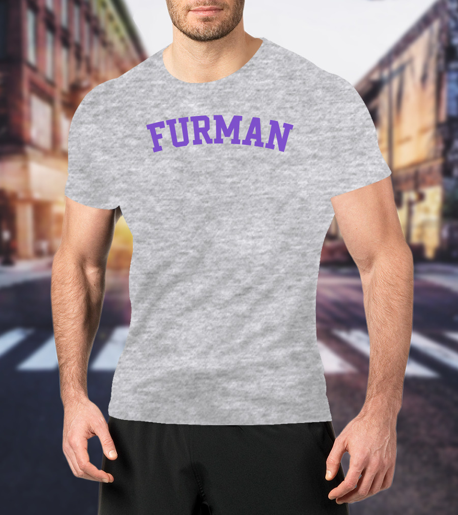 Furman University Purple Text T-Shirt