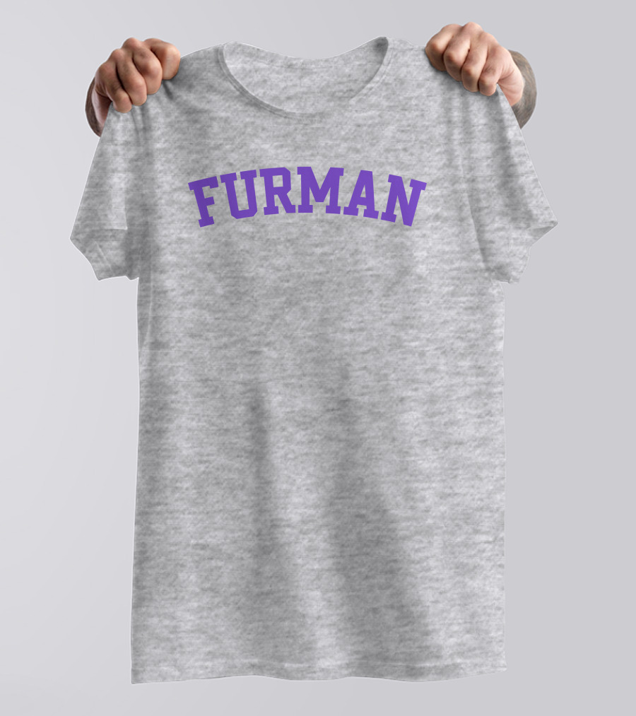 Furman University Purple Text T-Shirt
