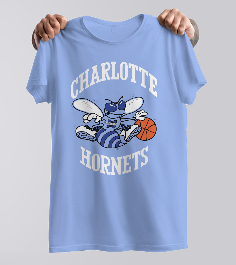 Charlotte Hornets Buzzing Basketball Mascot T-Shirt