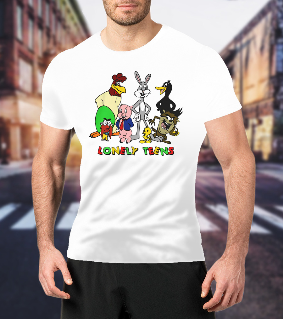 Lonely Teens Cartoon Group With Bugs Bunny And Friends T-Shirt