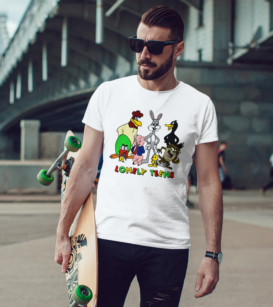 Lonely Teens Cartoon Group With Bugs Bunny And Friends T-Shirt