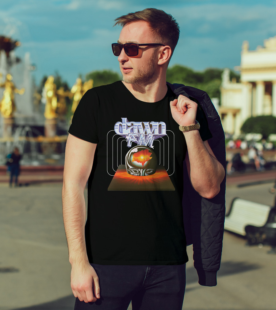 Dawn FM Surreal Orb And Geometric Energy Burst T-Shirt