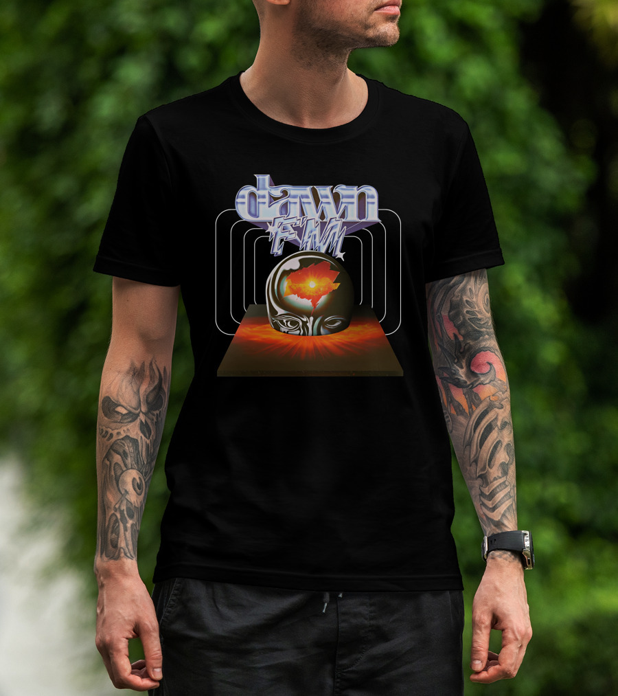 Dawn FM Surreal Orb And Geometric Energy Burst T-Shirt