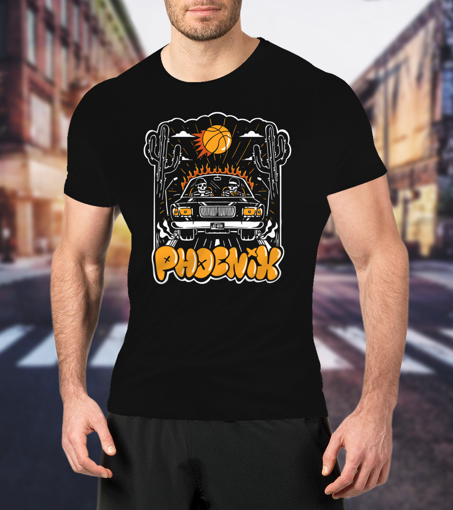 Phoenix Basketball Desert Drive Playoff Skeletons T-Shirt