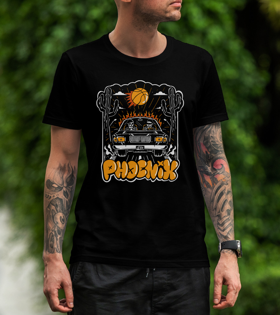 Phoenix Basketball Desert Drive Playoff Skeletons T-Shirt