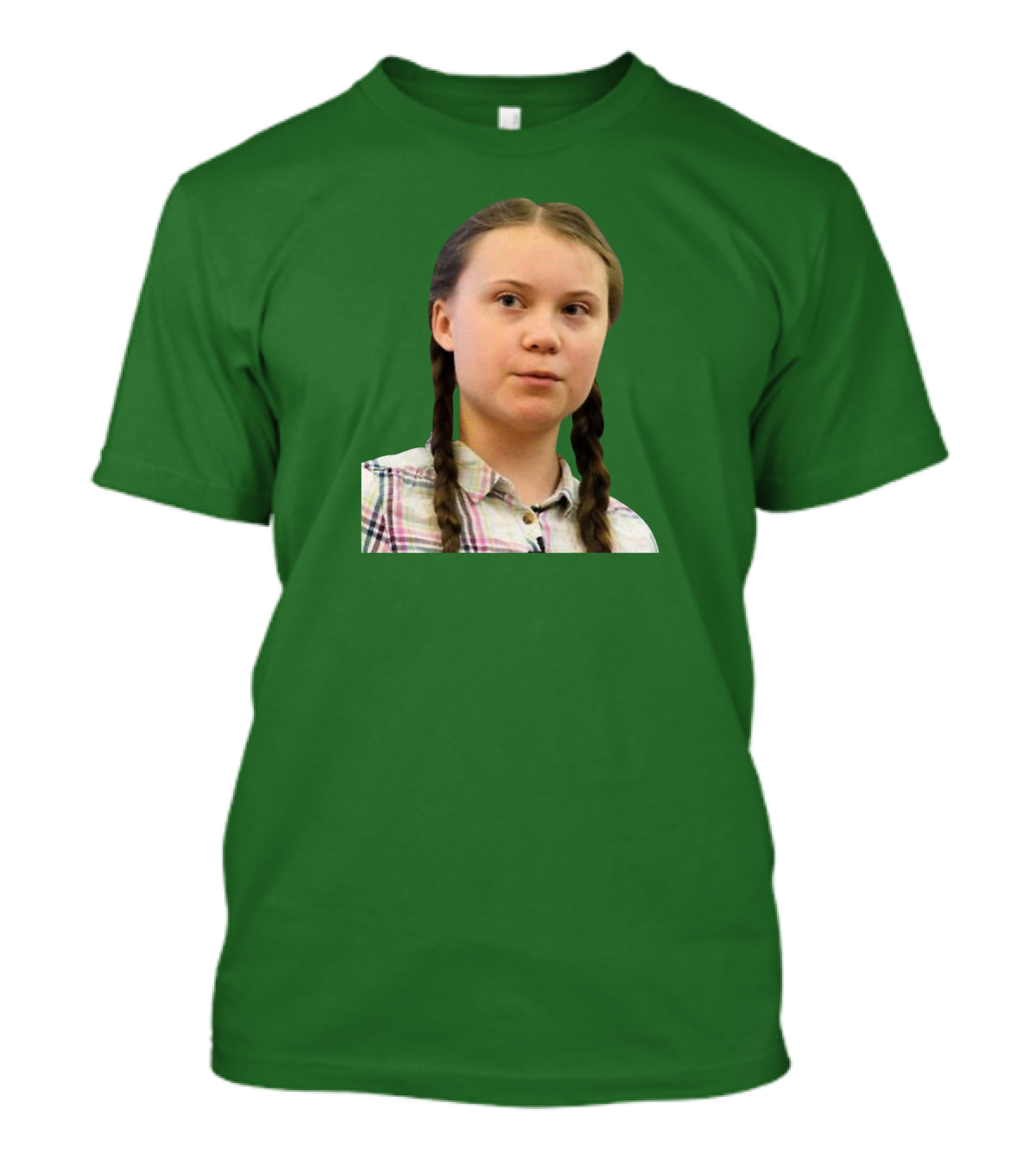 Greta’s Face Green Background T-Shirt