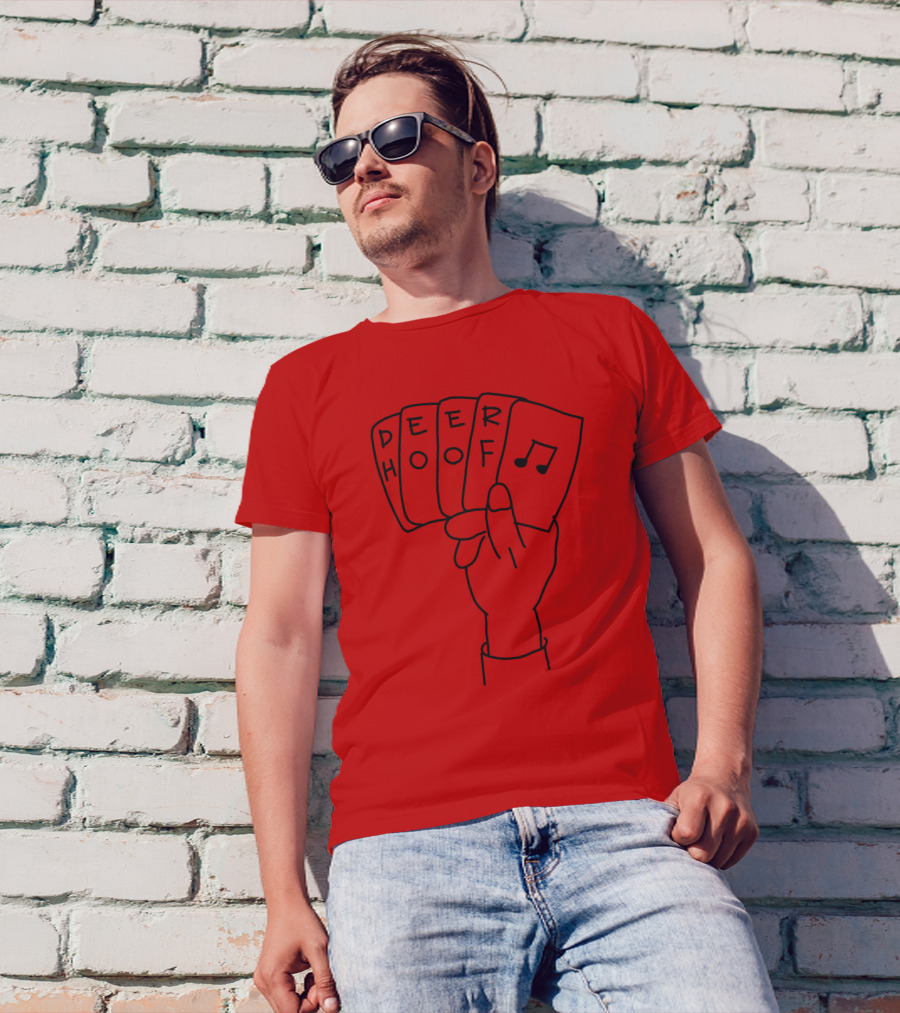Deer Hoof Music Card Hand T-Shirt