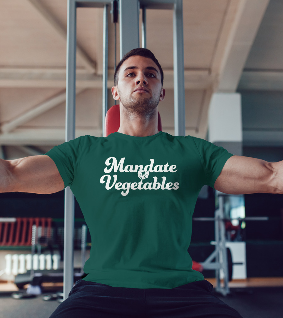 Mandate Vegetables Leafy Green Text T-Shirt