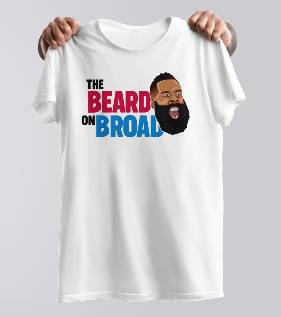 The Beard On Broad Basketball Icon Shouting T-Shirt