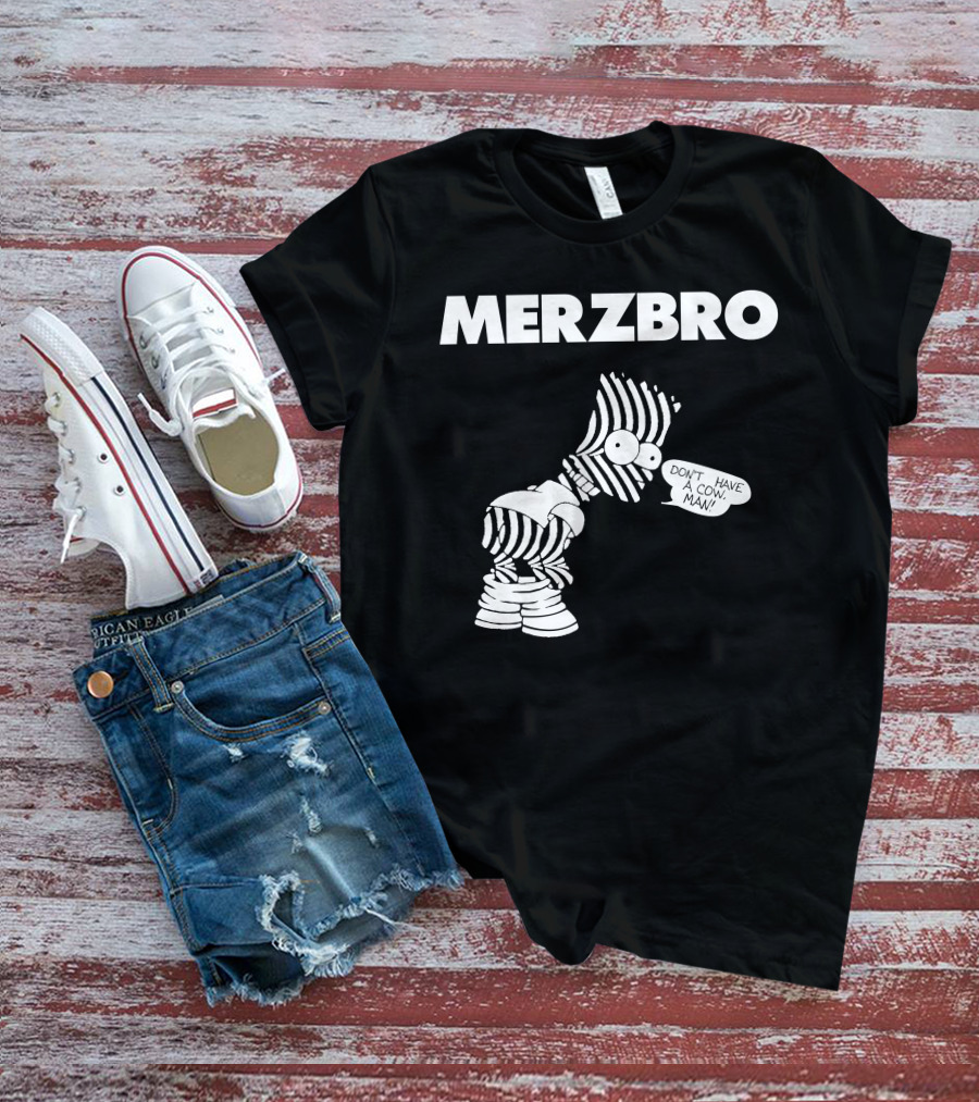 Merzbro Don't Have A Cow Man Bart Stripes T-Shirt
