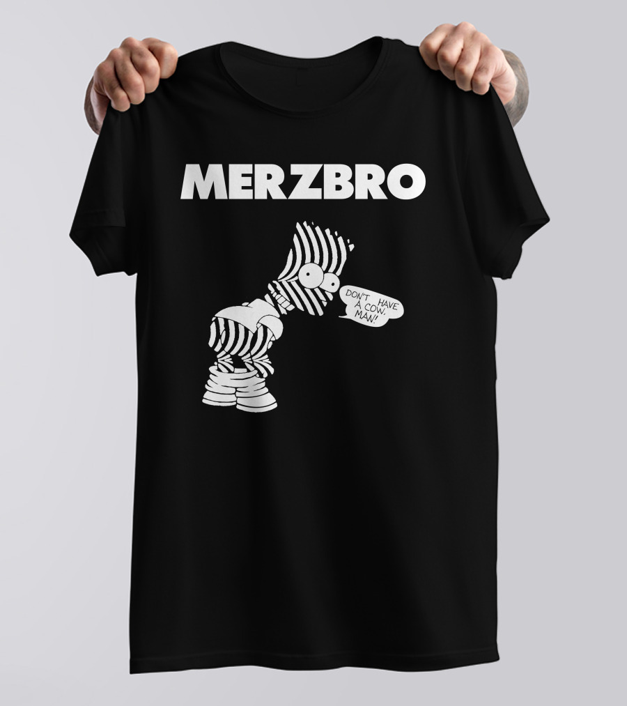 Merzbro Don't Have A Cow Man Bart Stripes T-Shirt