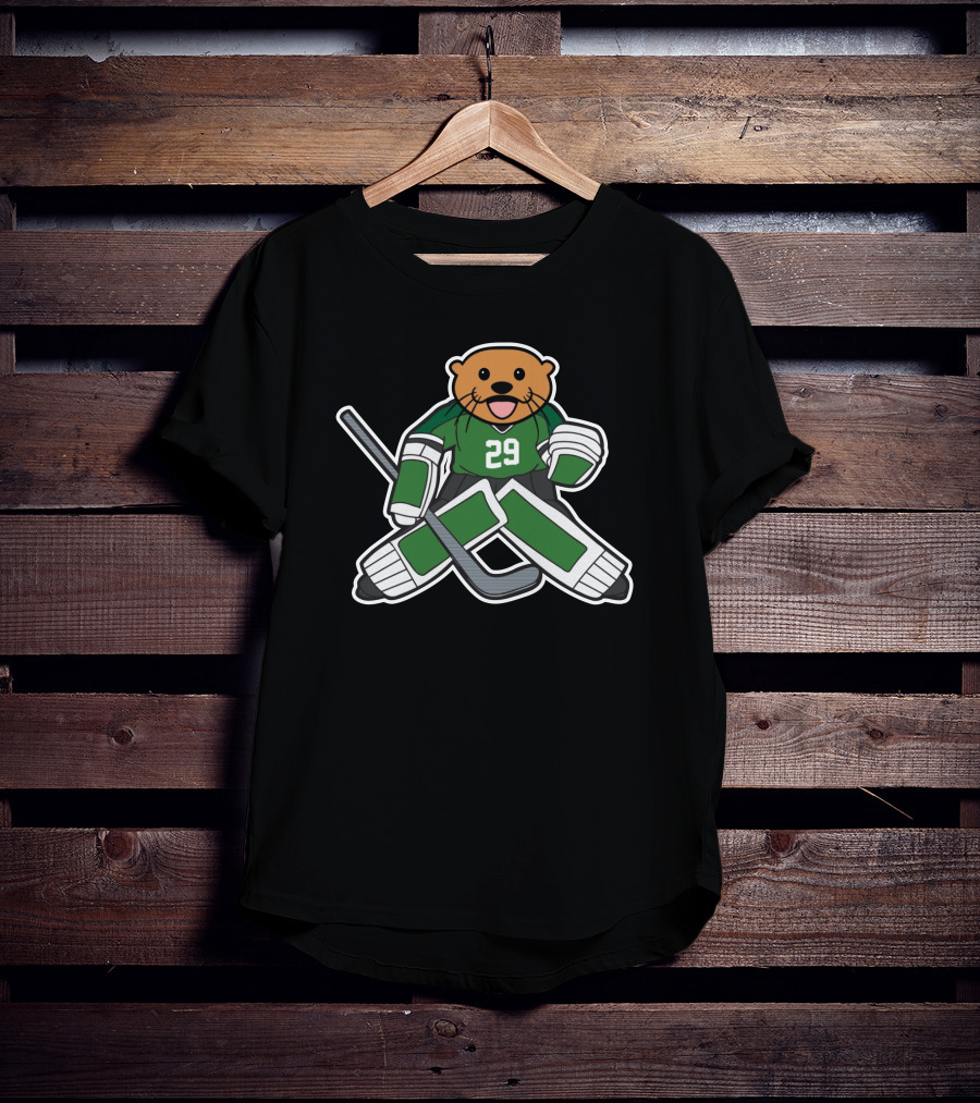 Dallas Stars Jake Otter 29 Hockey Mascot Cartoon T-Shirt
