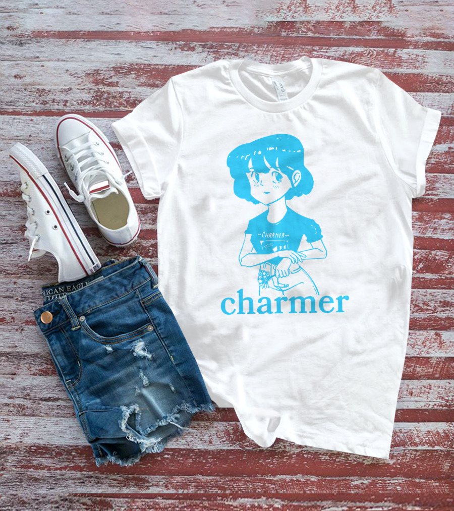 Charmer Merch Anime Girl Blue T-Shirt