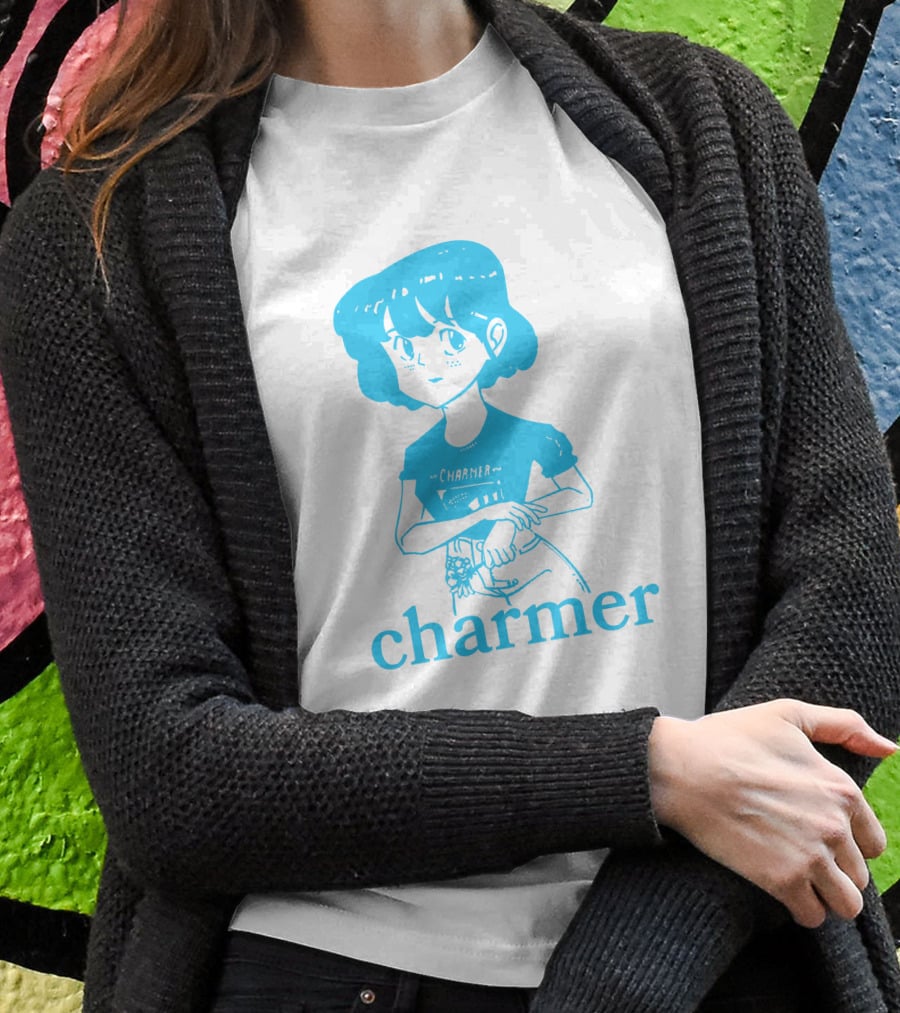 Charmer Merch Anime Girl Blue T-Shirt