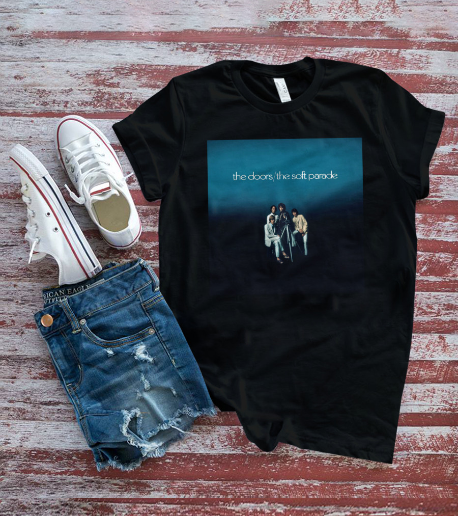 The Doors The Soft Parade Album Cover Blue Background Band Members T-Shirt