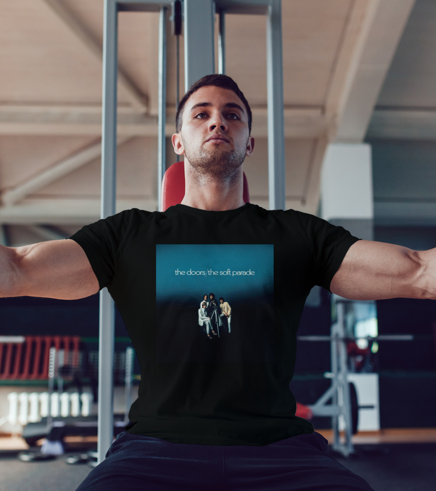 The Doors The Soft Parade Album Cover Blue Background Band Members T-Shirt