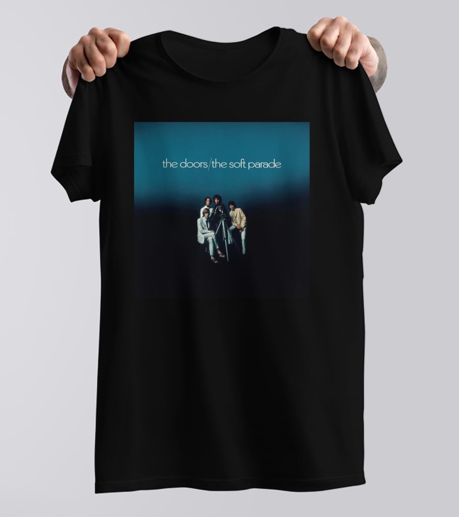 The Doors The Soft Parade Album Cover Blue Background Band Members T-Shirt