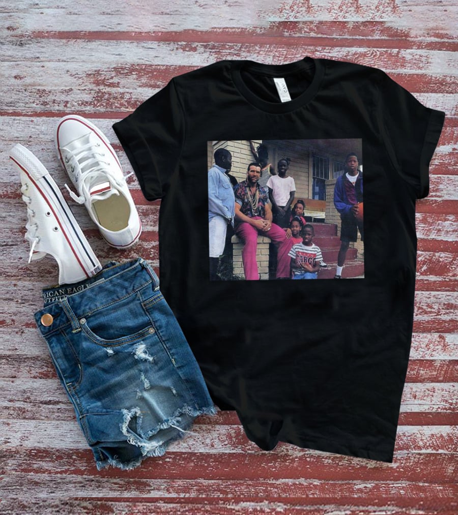 Scott Hall With Kids On Front Steps Vintage Photo T-Shirt