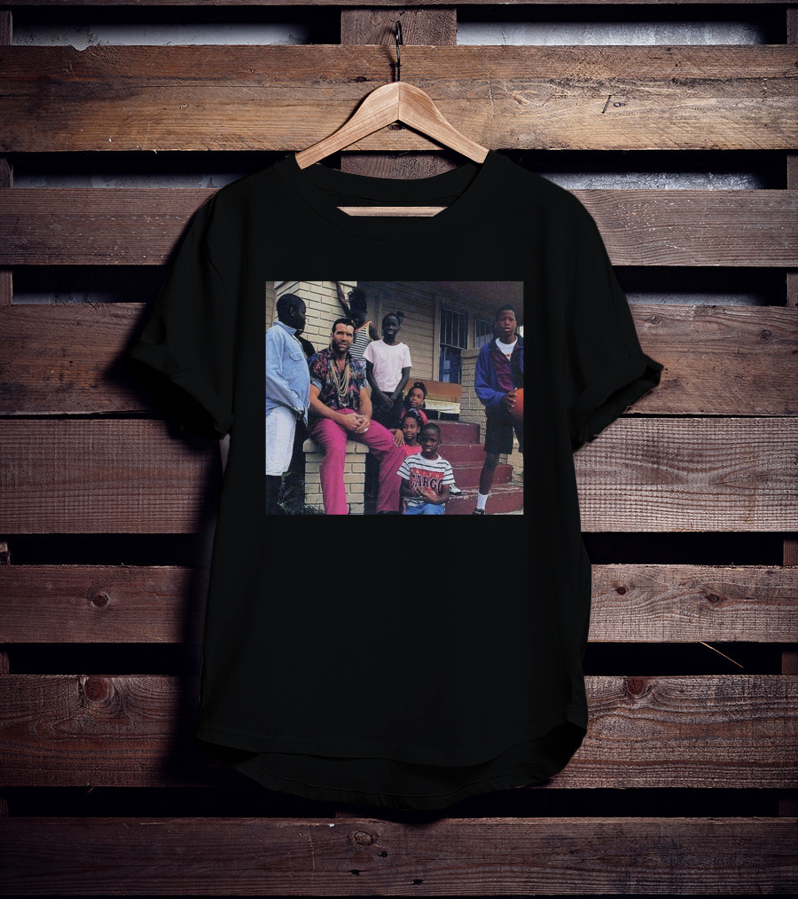 Scott Hall With Kids On Front Steps Vintage Photo T-Shirt
