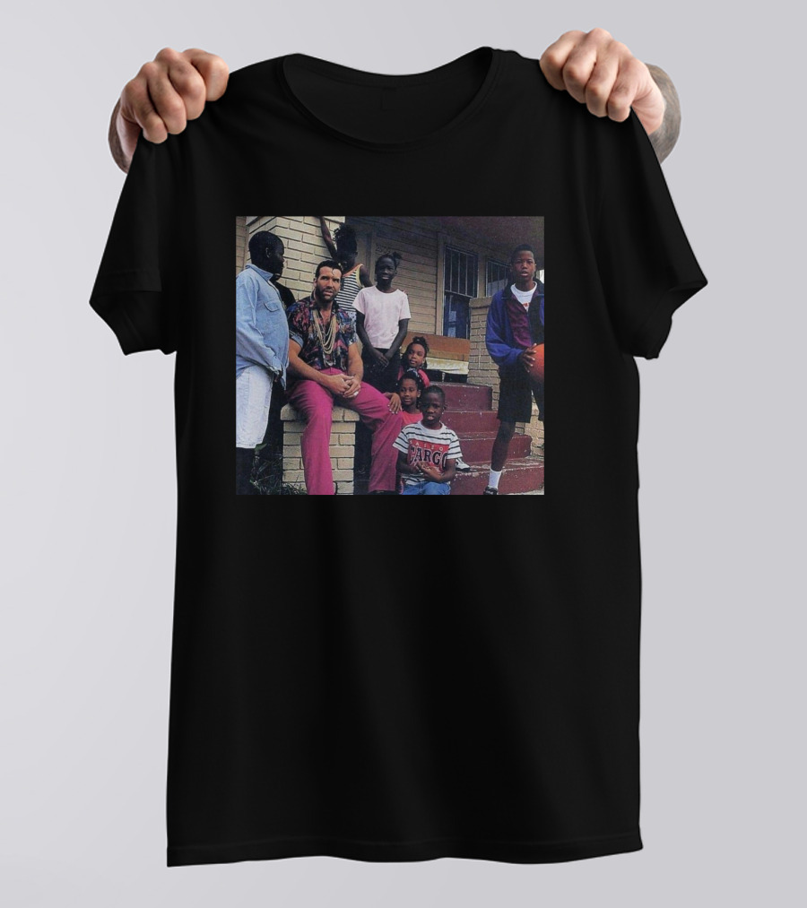 Scott Hall With Kids On Front Steps Vintage Photo T-Shirt