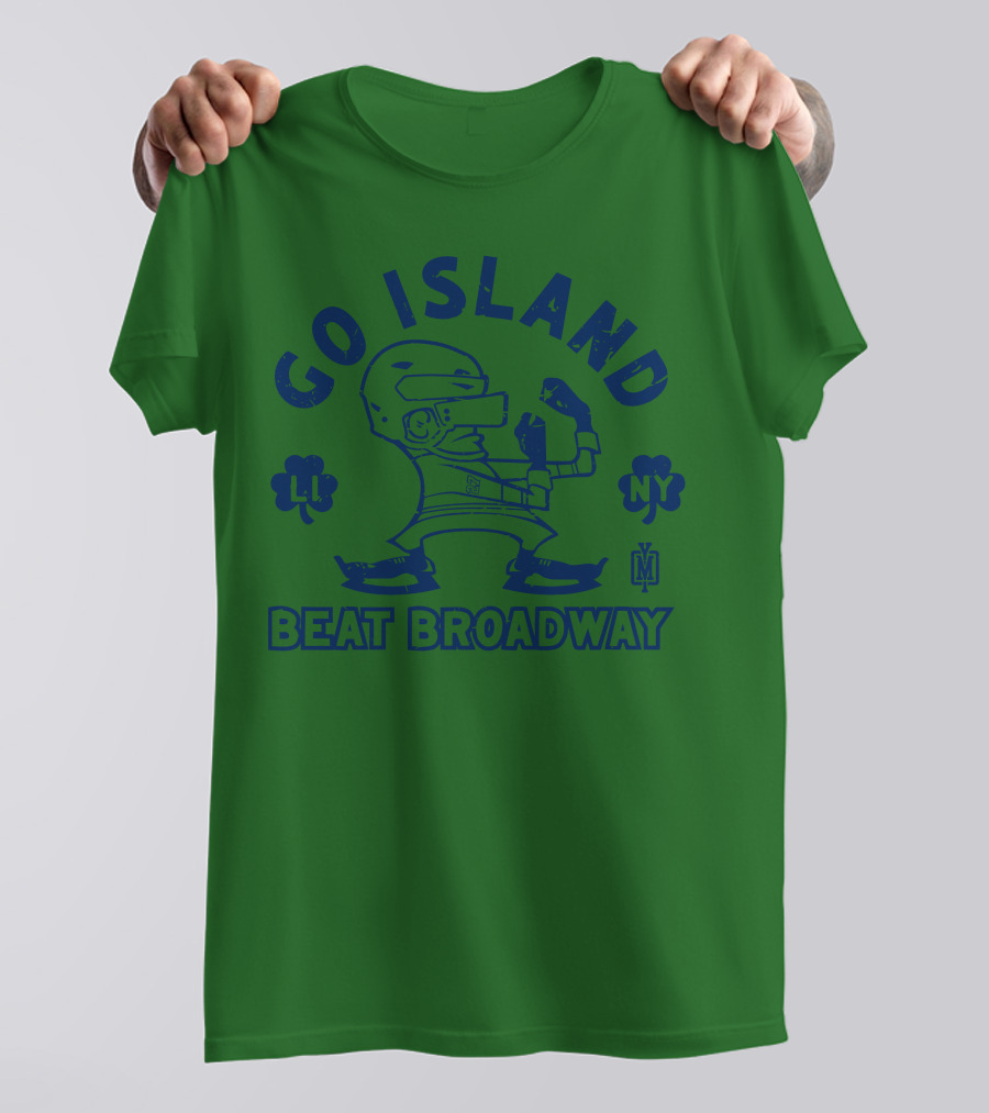 Go Island Beat Broadway NY LI Helmets Yes Men Outfitters T-Shirt