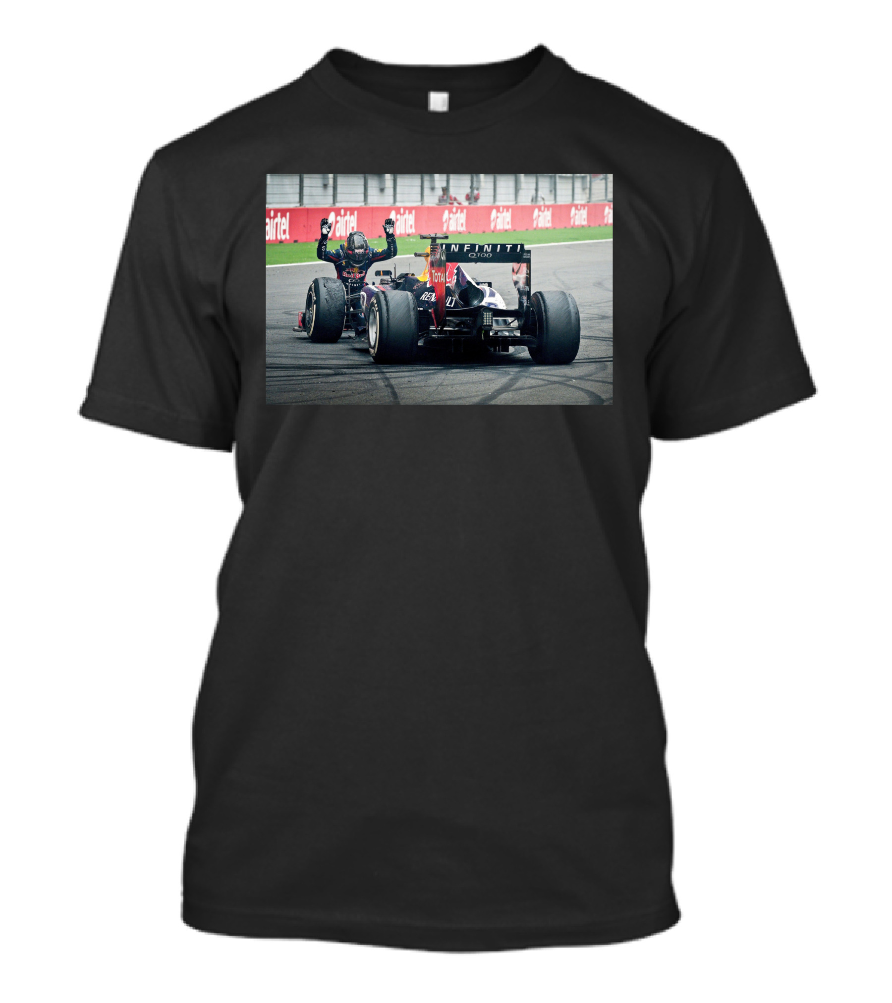 Red Bull Racing Sebastian Vettel Victory Airtel Moment T-Shirt