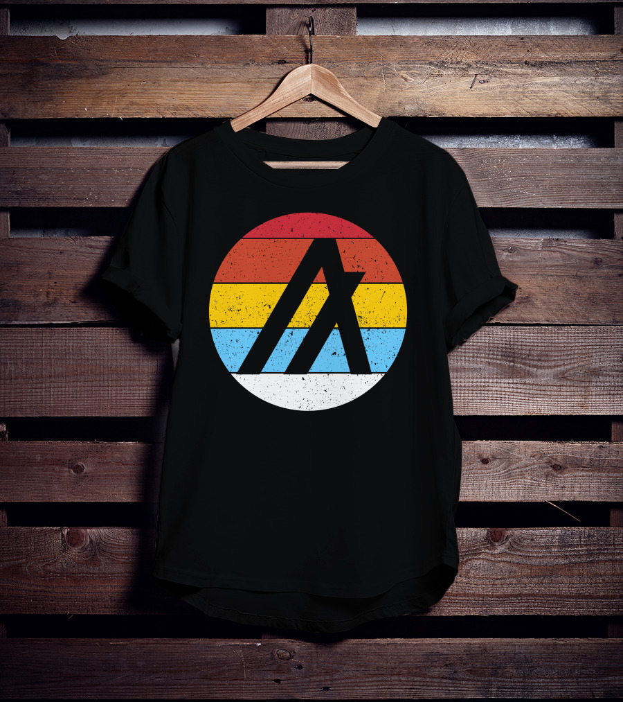 Algorand Crypto Retro Logo Striped Circle T-Shirt