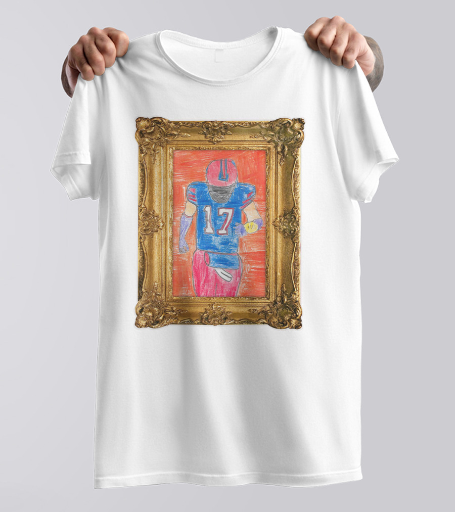 Grayson's Masterpiece 26 Store Football Art 17 In Ornate Gold Frame T-Shirt