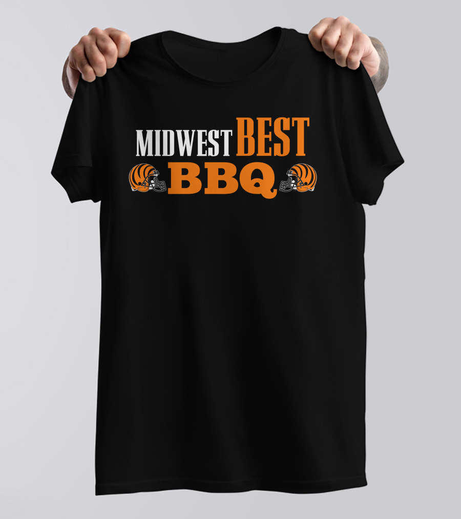 Midwest Best BBQ Bengals Football Helmets T-Shirt