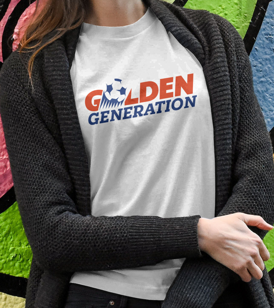Golden Generation Soccer Ball Typography T-Shirt
